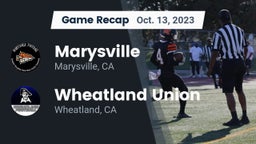 Recap: Marysville  vs. Wheatland Union  2023