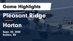 Pleasant Ridge  vs Horton  Game Highlights - Sept. 30, 2020