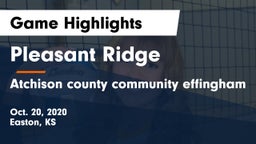 Pleasant Ridge  vs Atchison county community  effingham Game Highlights - Oct. 20, 2020