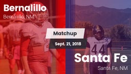 Matchup: Bernalillo vs. Santa Fe  2018