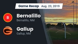 Recap: Bernalillo  vs. Gallup  2019
