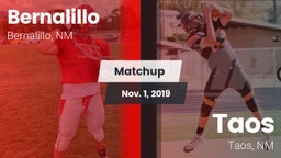 Matchup: Bernalillo vs. Taos  2019
