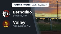 Recap: Bernalillo  vs. Valley  2023