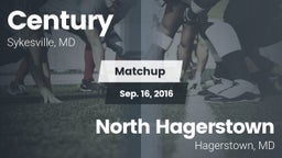 Matchup: Century vs. North Hagerstown  2016