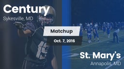 Matchup: Century vs. St. Mary's  2016
