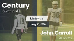 Matchup: Century vs. John Carroll  2018