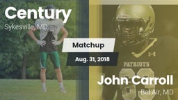 Matchup: Century vs. John Carroll  2018