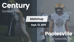 Matchup: Century vs. Poolesville  2019