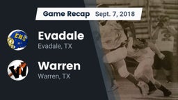 Recap: Evadale  vs. Warren  2018