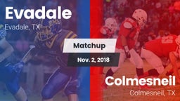 Matchup: Evadale vs. Colmesneil  2018