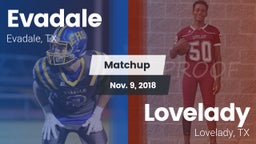 Matchup: Evadale vs. Lovelady  2018