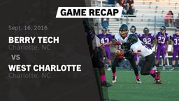 Recap: Berry Tech  vs. West Charlotte  2016