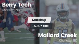 Matchup: Berry Tech vs. Mallard Creek  2018