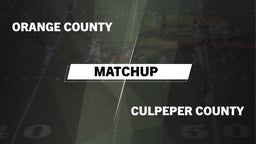 Matchup: Orange County vs. Culpeper County 2016