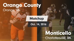 Matchup: Orange County vs. Monticello  2016