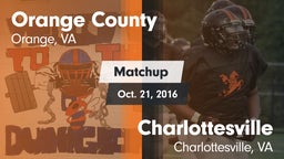 Matchup: Orange County vs. Charlottesville  2016