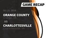Recap: Orange County  vs. Charlottesville  2016
