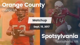 Matchup: Orange County vs. Spotsylvania  2017