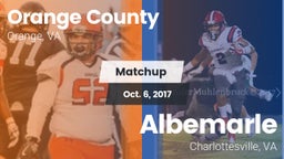 Matchup: Orange County vs. Albemarle  2017