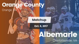 Matchup: Orange County vs. Albemarle  2017