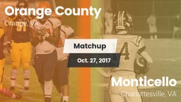 Matchup: Orange County vs. Monticello  2017