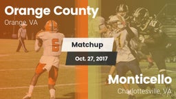 Matchup: Orange County vs. Monticello  2017