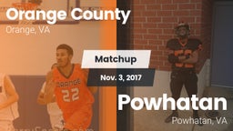 Matchup: Orange County vs. Powhatan  2017
