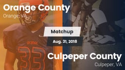 Matchup: Orange County vs. Culpeper County  2018