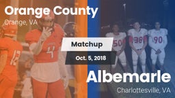 Matchup: Orange County vs. Albemarle  2018