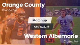Matchup: Orange County vs. Western Albemarle  2018
