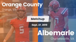 Matchup: Orange County vs. Albemarle  2019