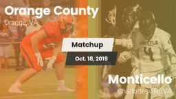 Matchup: Orange County vs. Monticello  2019