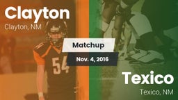 Matchup: Clayton vs. Texico  2016