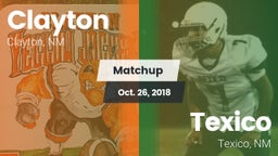 Matchup: Clayton vs. Texico  2018