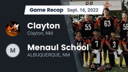Recap: Clayton  vs. Menaul School 2022