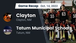 Recap: Clayton  vs. Tatum Municipal Schools 2022