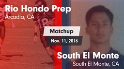 Matchup: Rio Hondo Prep vs. South El Monte  2016