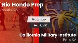 Matchup: Rio Hondo Prep vs. California Military Institute  2017