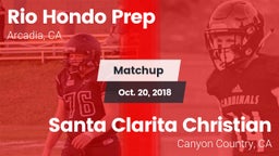 Matchup: Rio Hondo Prep vs. Santa Clarita Christian  2018