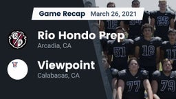 Recap: Rio Hondo Prep  vs. Viewpoint  2021