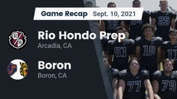 Recap: Rio Hondo Prep  vs. Boron  2021