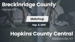 Matchup: Breckinridge County vs. Hopkins County Central  2016