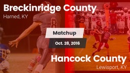 Matchup: Breckinridge County vs. Hancock County  2016