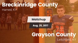 Matchup: Breckinridge County vs. Grayson County  2017