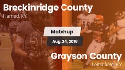 Matchup: Breckinridge County vs. Grayson County  2018