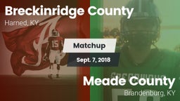Matchup: Breckinridge County vs. Meade County  2018