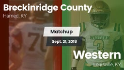 Matchup: Breckinridge County vs. Western  2018