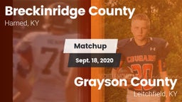 Matchup: Breckinridge County vs. Grayson County  2020