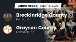 Recap: Breckinridge County  vs. Grayson County  2020