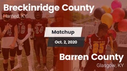 Matchup: Breckinridge County vs. Barren County  2020